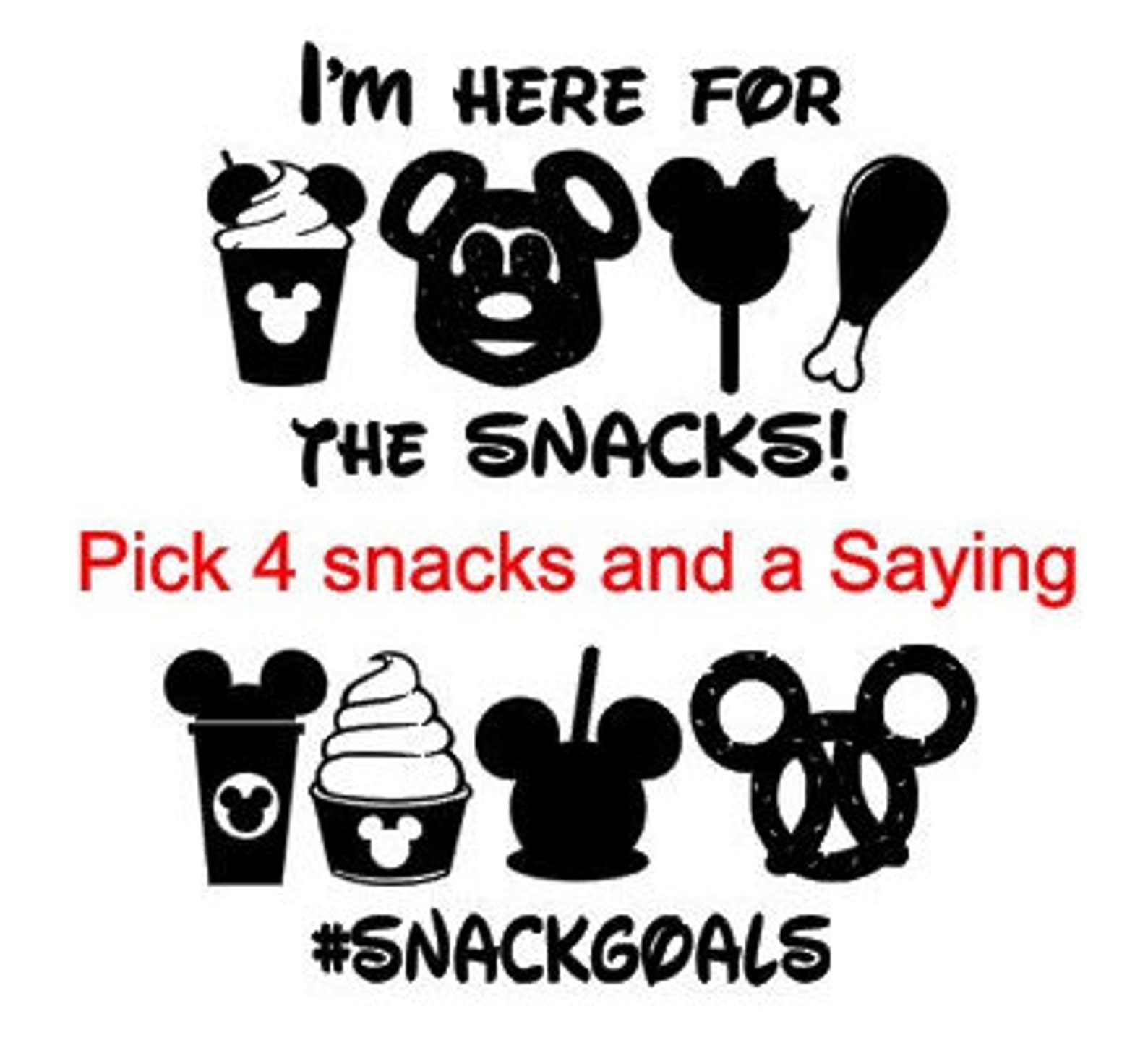 Disney Family Shirts Snackgoals Vinyl Shirt Personalized Etsy