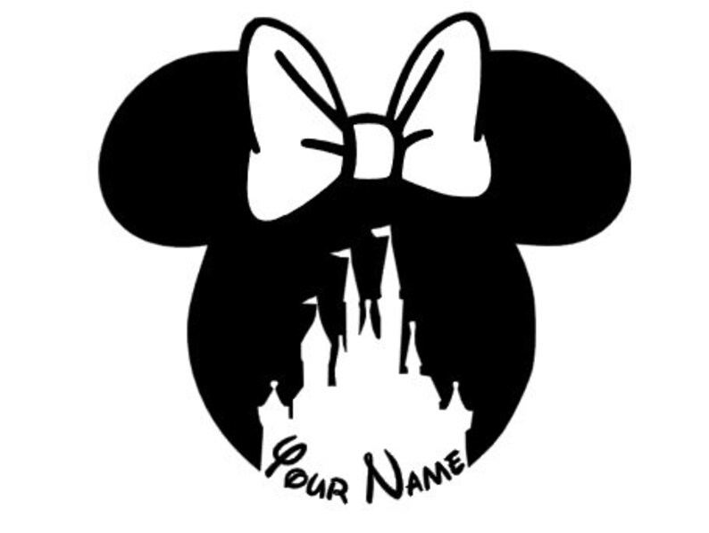 Mickey Silhouette Disney Castle SVG