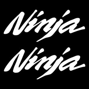 Set of 2 Kawasaki Ninja Vinyl Decal - Multiple sizes and colors options