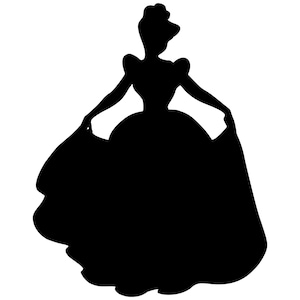 Cinderella Silhouette Vinyl Decal - 46 Color Options - Mickey Disney Princess