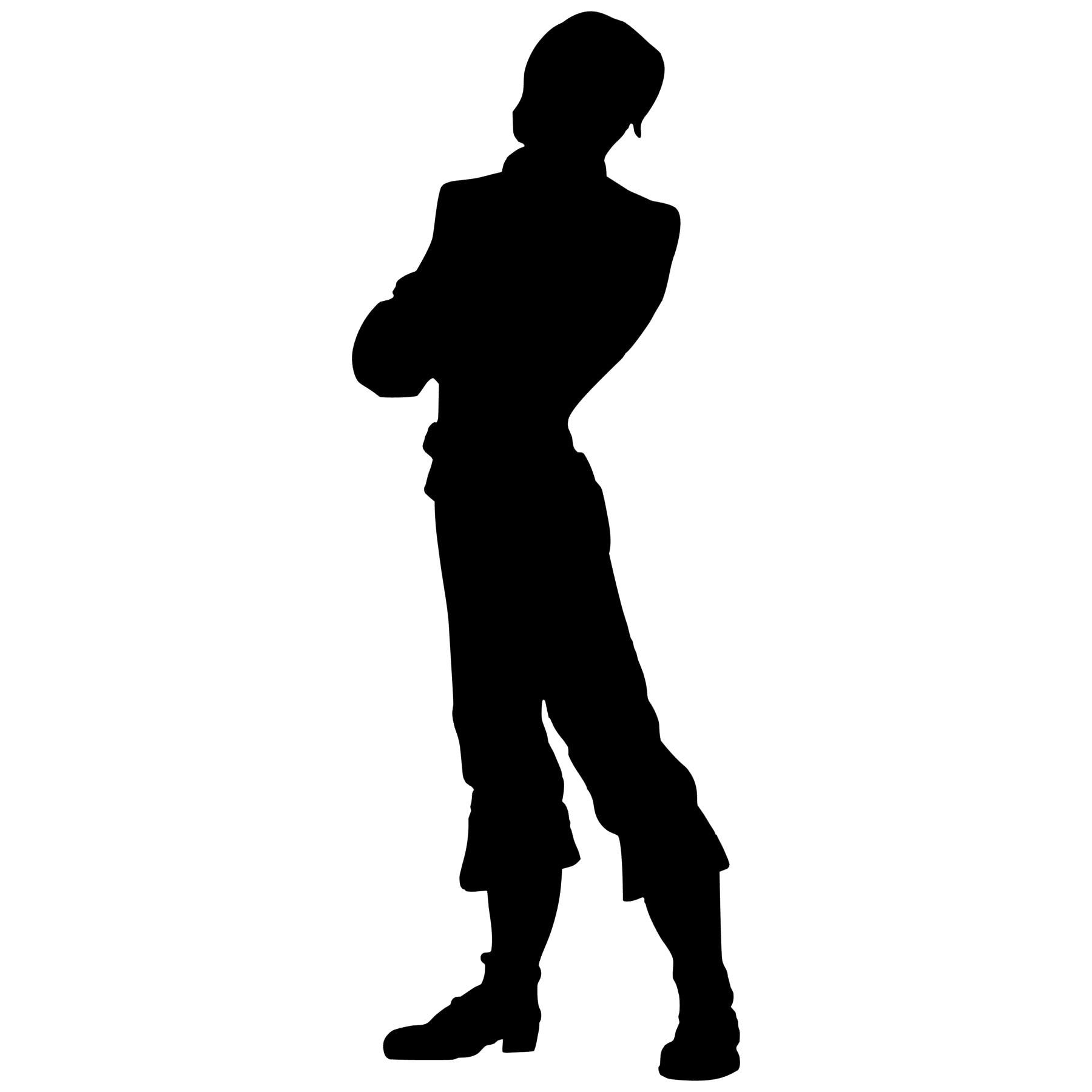 Flynn Rider Rapunzel Tangled Silhouette Vinyl Decal - Black