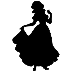 Snow White Silhouette Vinyl Decal - Black, Red, Silver, White Mickey Disney Princess 7 Seven Dwarfs Apple Prince Princess