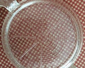 Fire King Clear Glass Trivet Two-Handled Table Server Trivet by Anchor Hocking