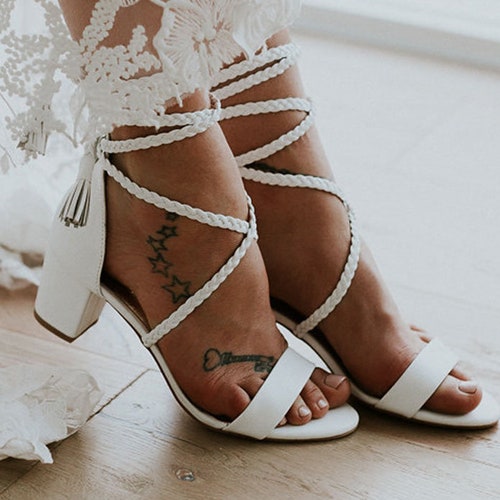 boho block heels