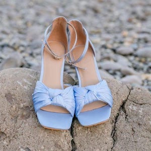 Blue bridal shoes, blue heels, blue wedding shoes, blue sandals, blue peep toes, blue bridal heels, something blue. Honey Sandals Blue.