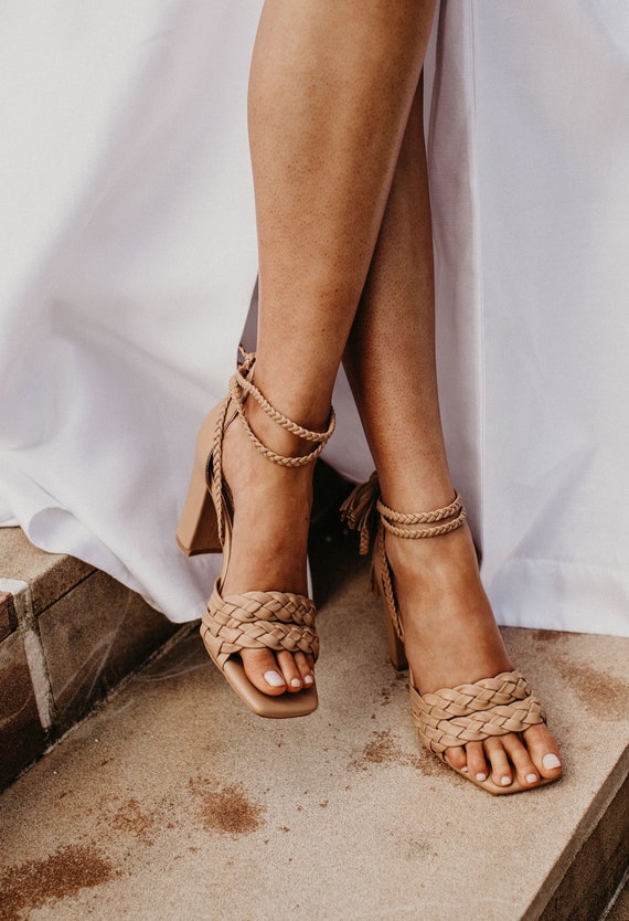 boho block heels