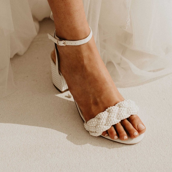 low sandals for wedding