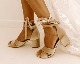 tan wedding sandals