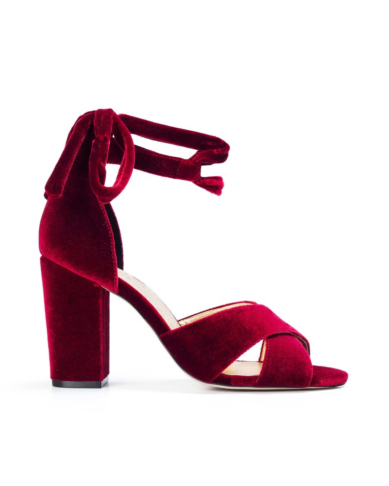 red velvet prom shoes