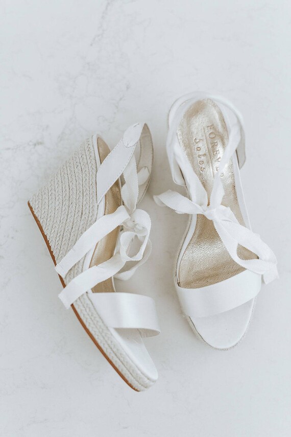 ivory espadrille wedge