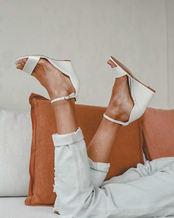 scarpe da sposa comode con zeppa