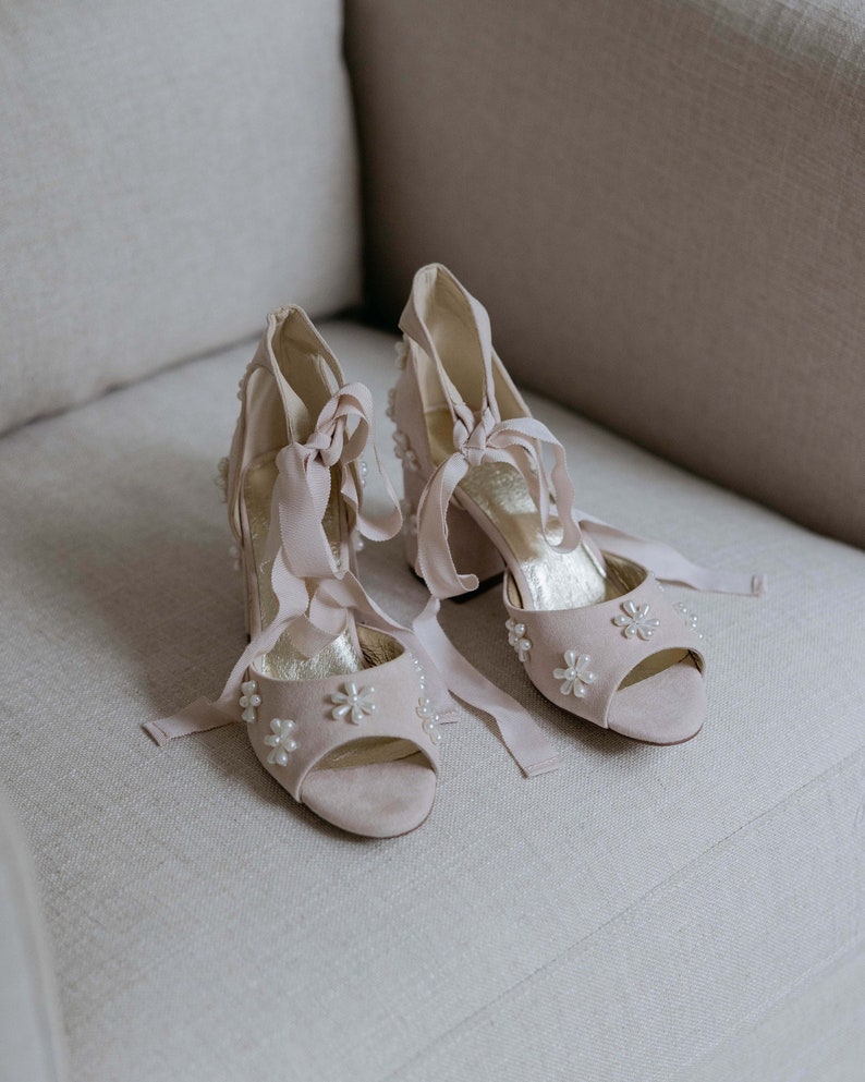 Pearl Flower Bridal Shoes