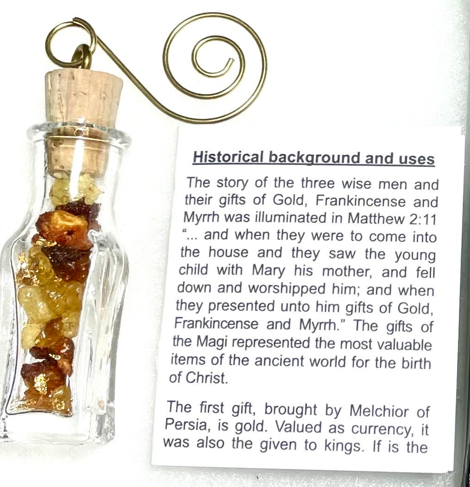 Lot of 3 Gold Frankincense and Myrrh Christmas Ornaments Etsy UK