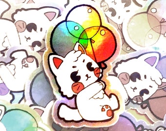 Sticker: Balloon Cat