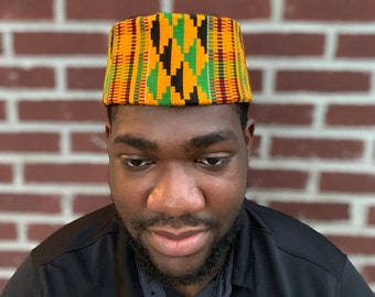 Unisex Authentic Woven Ghana Kente Hausa / Kufi Hat