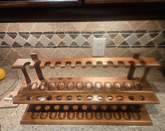 Decatur Industries Pipe Rack Vintage Decatur Industries 24 Pipe Rack / Pipe Display / Wall Pipe ...