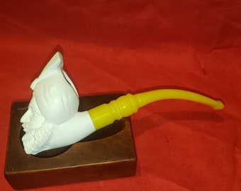 New Handmade Meerschaum Pipe Face Of A Sultan