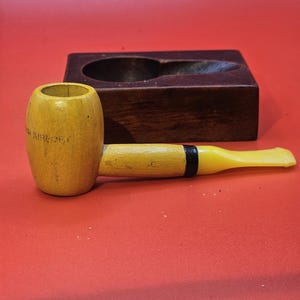 Vintage NEW Unused Estate Miniature Cob Style Smoke Pipe Greater Pittsburgh Airport