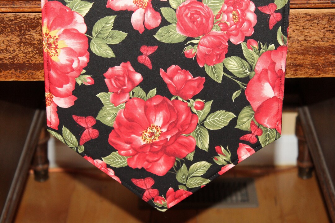Rose Table Runner, 36 Rose Table Runner, Red Rose Table Runner
