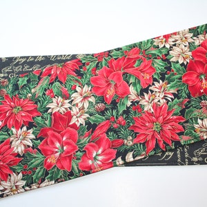Christmas Amaryllis Toilet Tank Runner, Reversible Poinsettia Toilet Tank Topper, White Christmas Cactus Toilet Tank Topper, Floral Topper