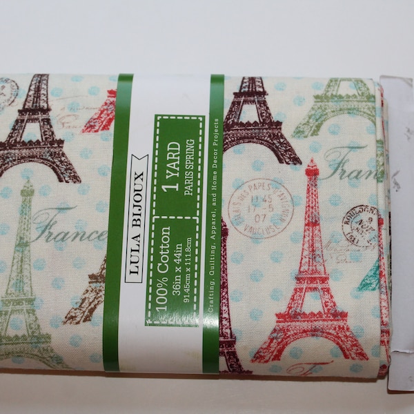 Paris Fabric, Pre-Cut Eiffel Tower Fabric