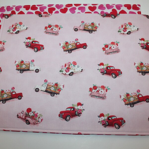 Polyester Red Truck Placemats Etsy