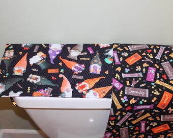 Halloween Gnome Toilet Tank Runner, Reversible Fall Topper