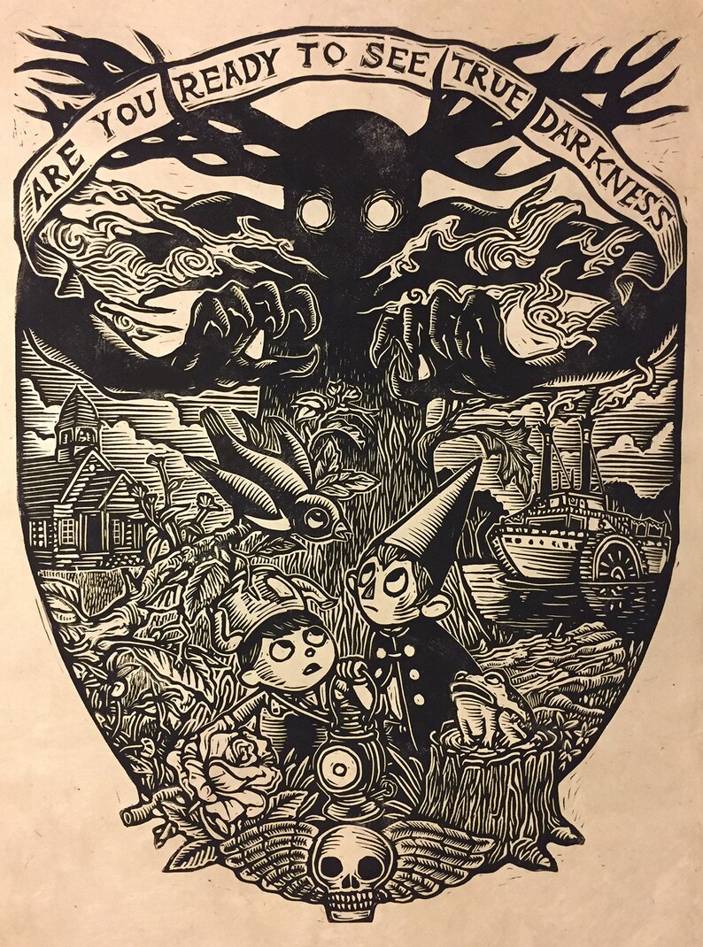 Over The Garden Wall Block Print Image 0