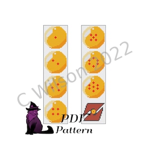 Dragonball Bookmark - Cross Stitch PDF Pattern Instant Download