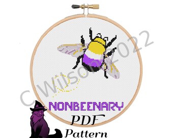 Nonbeenary Cross Stitch PDF Pattern Simple Instant Download