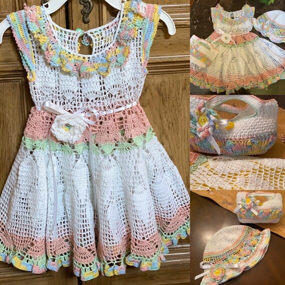 Crochet Urszula Summer Toddler Dress Pattern, Thread Crochet Crochet Urszula Summer Toddler Dress Pattern, Thread Crochet