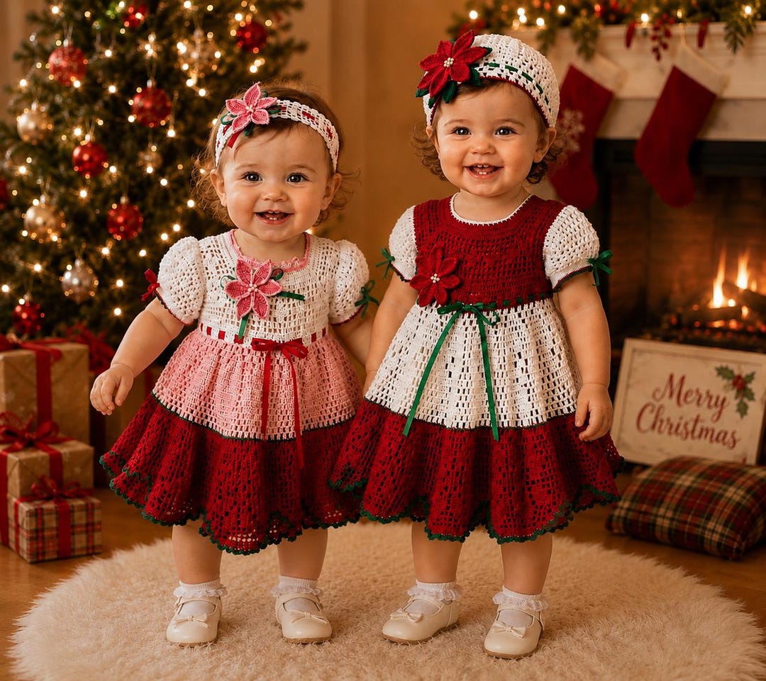 christmas crochet dress Crochet Red Christmas Crochet Baby Outfit , Crochet Newborn Outfit, Photo Prop Outfit 3pc Newborn
