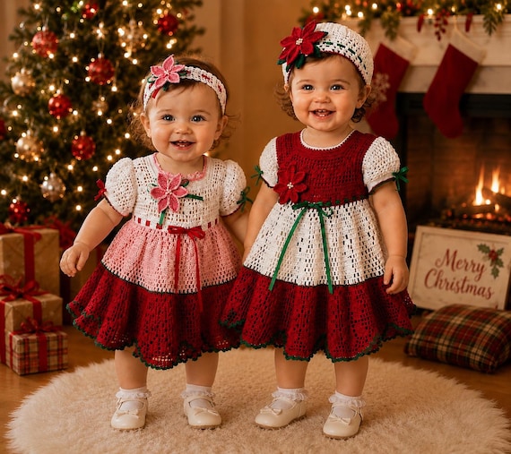 crochet christmas dress Crochet Dress Poinsettia Christmas Pattern, Baby Pdf Crochet Pattern, Baby  Dress Pattern, Infant Crochet Pattern, Filet Crochet, Toddler,