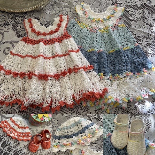 jozefa summer dress thread crochet pattern, toddler dress pattern, thread pattern, crochet pattern, toddler dress, baby dress, dress crochet