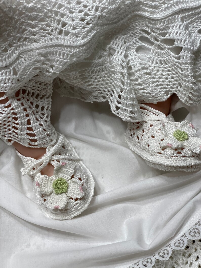 Crochet Baby Lia Kristina Christening and Booties Etsy