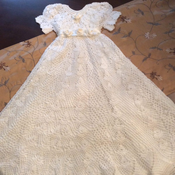 Crochet gown Heirloom christening pattern, baby crochet dress, dedication pattern, thread crochet baby pattern, baby crochet, baptism, baby