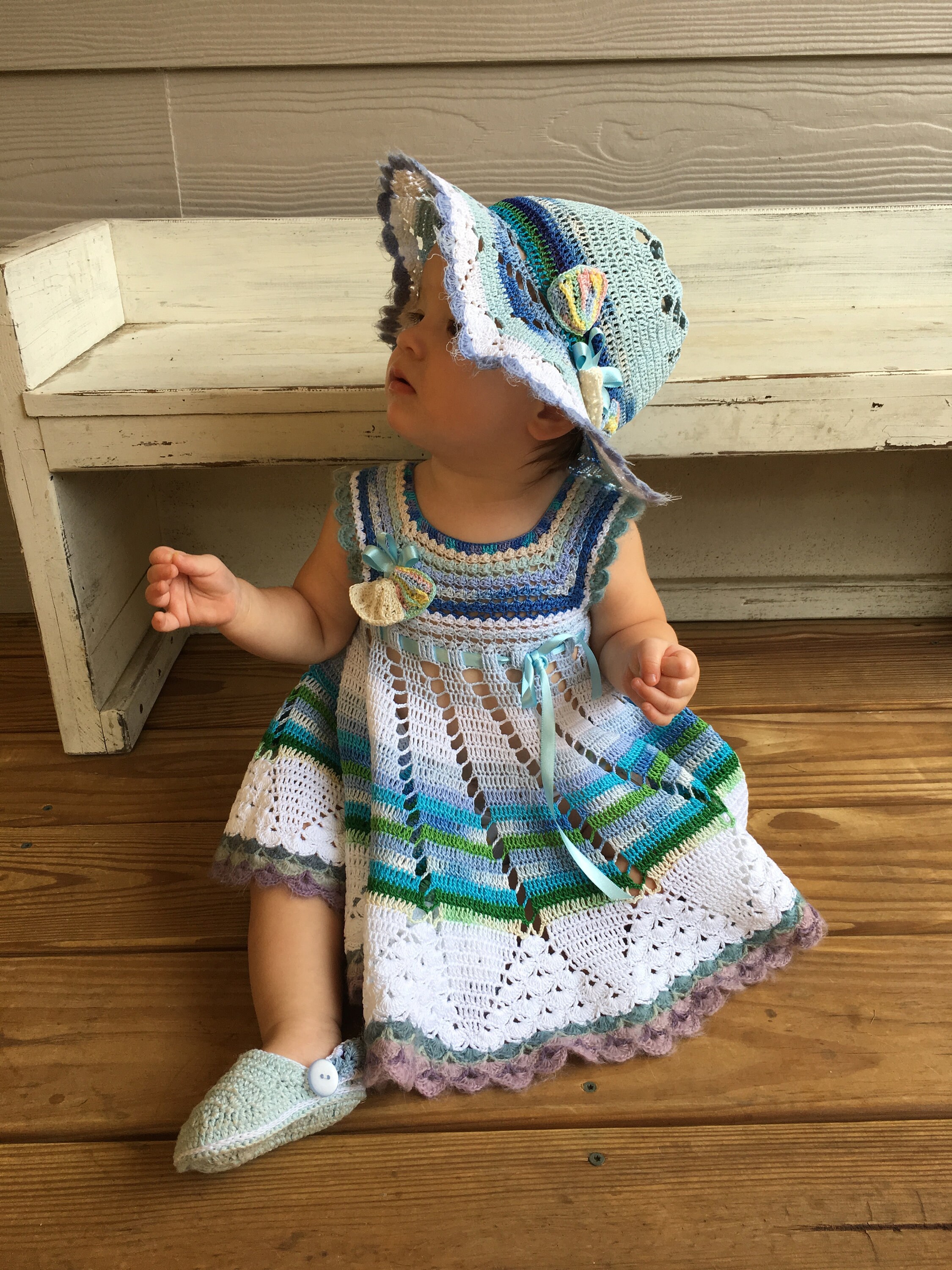 white christmas dresses Baby Dress Crocheting Pattern – Muezart