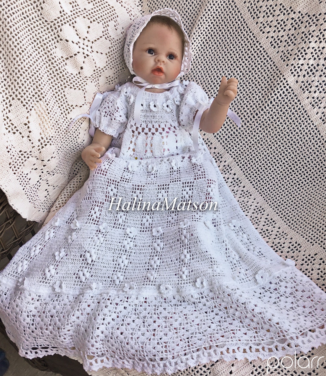 Crochet Gown Baby Josie Christening and Booties Baby Etsy