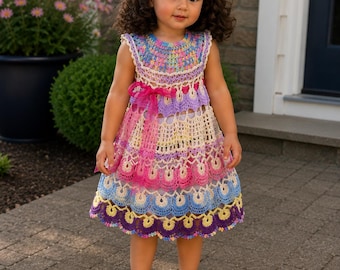 childs crochet dress pattern free Adorable Chic Baby Dresses Free Crochet Patterns