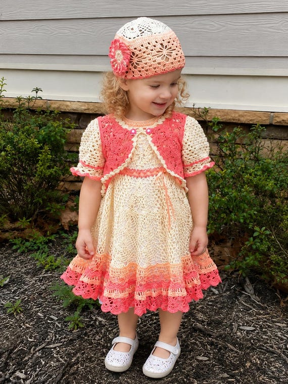 crochet easter dress Crochet Baby Dress Pattern, Almost Free Crochet Pattern, Newborn Baby Dress Pattern, Pink Easter Baby Dress Pattern Only, Instant Download