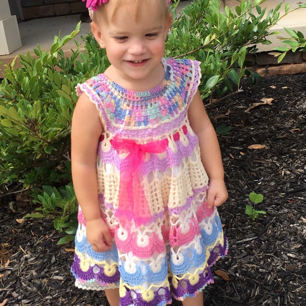 Crochet Girl Dress Etsy