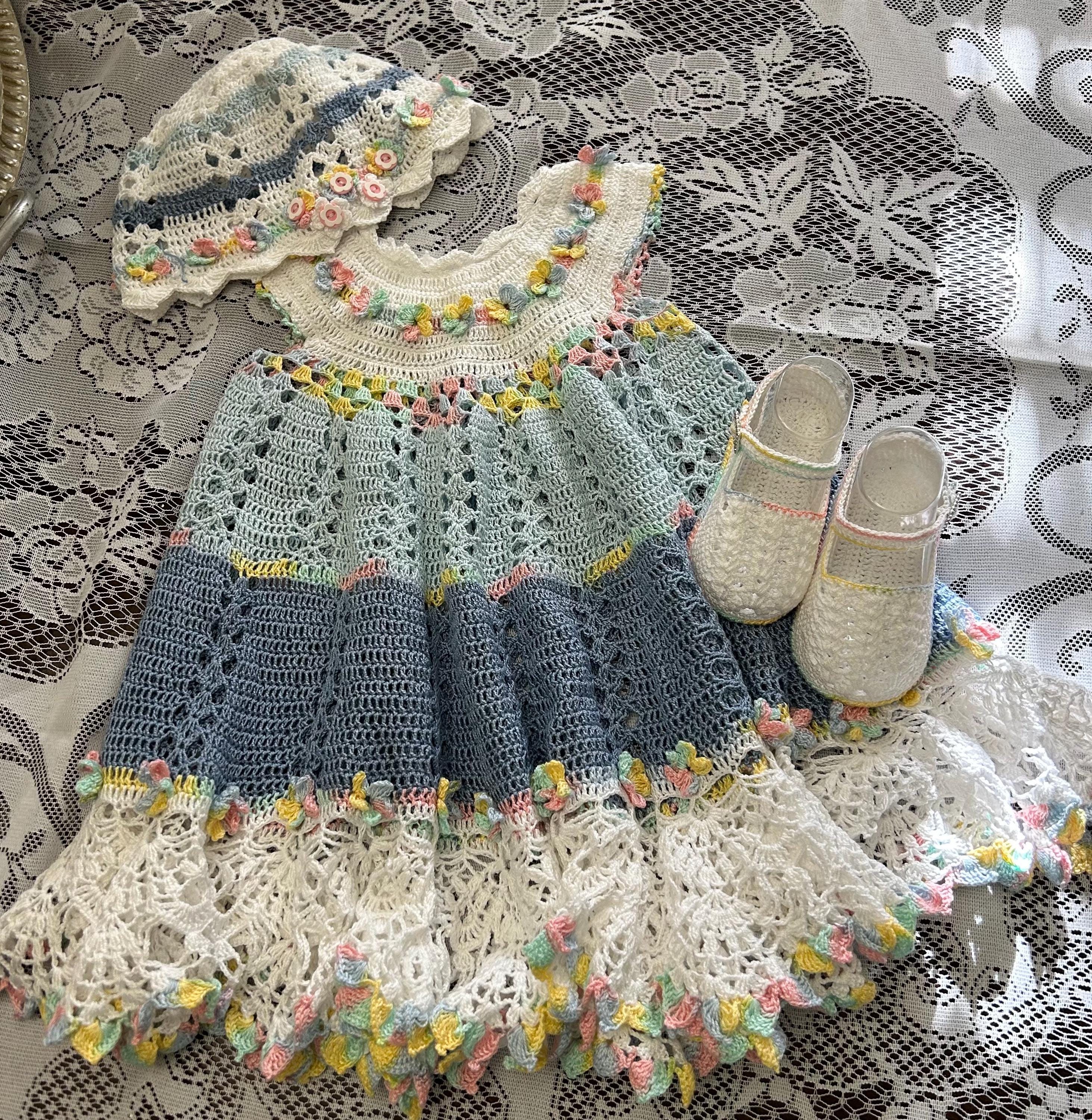 crochet thread dress pattern FTD, Crochet Thread Pattern Toddler Girl Summer Dress, Multi Colored Baby Dress, Thread Crochet, Baby Girl Crochet Pattern, Baby Dress, Girl