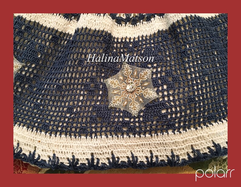 holiday crochet dress baby dress crochet filet crochet dress hand made Hand crochet baby Erika snowflake Christmas dress baby crochet
