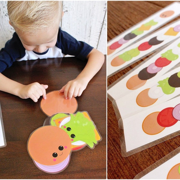 Kid's Activity: Build a Burger Busy Bag. Your Children Will Love This Game!