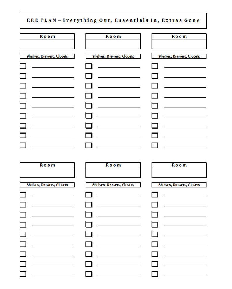 Organizing Worksheet Bundle - Etsy