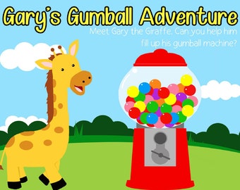 Gary the Giraffe's Gumball Adventure - Activity Book - Instant Download!