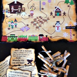 Santa's Christmas Treasure Hunt Clues Printables image 2