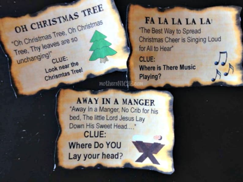 Santa's Christmas Treasure Hunt Clues Printables image 3