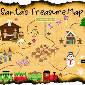 Santa's Christmas Treasure Hunt Clues Printables image 1