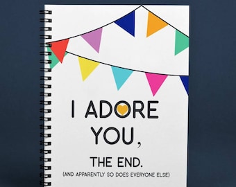 I Adore You, The End.  Book of Letters Printable (Great Gift Idea)